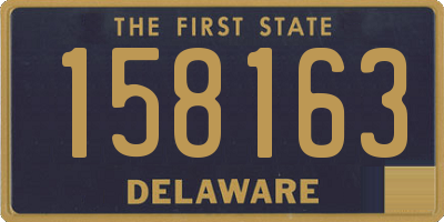 DE license plate 158163