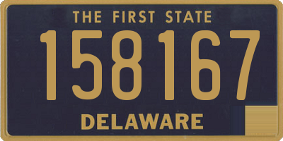 DE license plate 158167