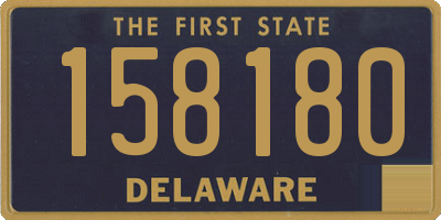 DE license plate 158180