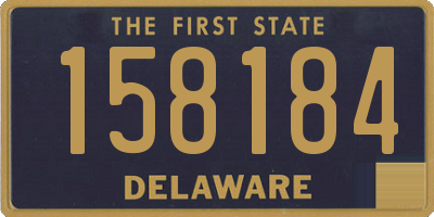 DE license plate 158184