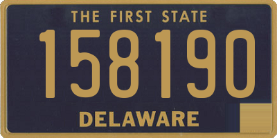 DE license plate 158190