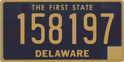 DE license plate 158197