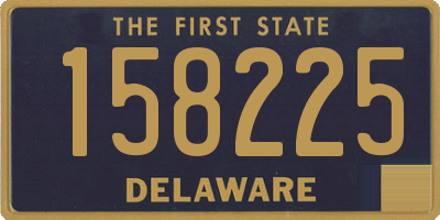 DE license plate 158225