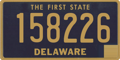 DE license plate 158226