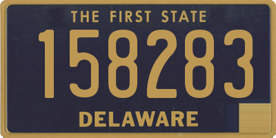 DE license plate 158283