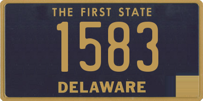 DE license plate 1583