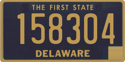 DE license plate 158304