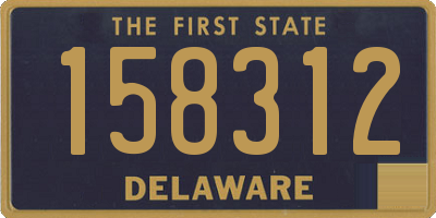 DE license plate 158312