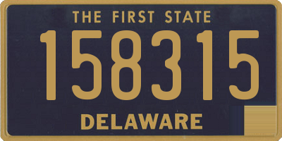 DE license plate 158315