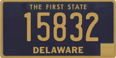 DE license plate 15832