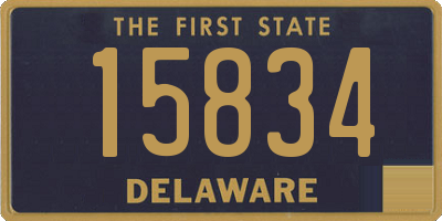 DE license plate 15834