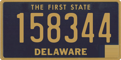 DE license plate 158344