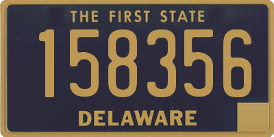 DE license plate 158356