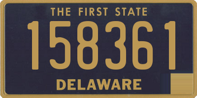 DE license plate 158361