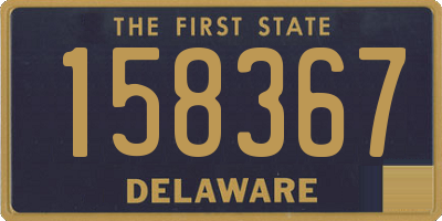 DE license plate 158367