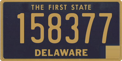 DE license plate 158377