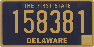 DE license plate 158381