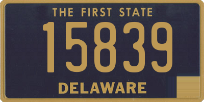 DE license plate 15839