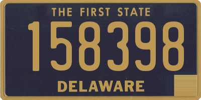 DE license plate 158398