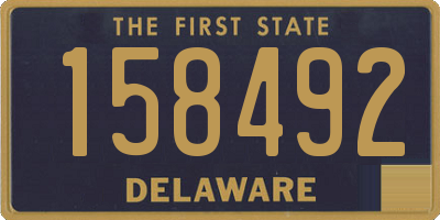 DE license plate 158492