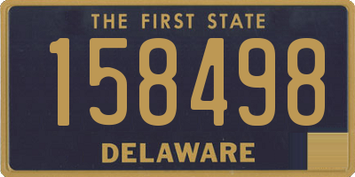 DE license plate 158498