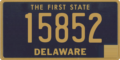 DE license plate 15852
