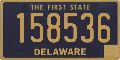 DE license plate 158536