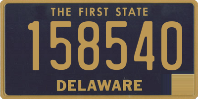 DE license plate 158540