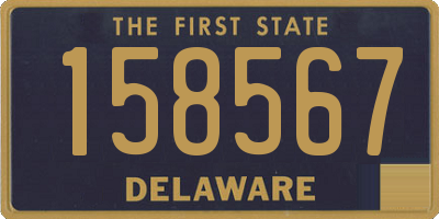 DE license plate 158567