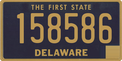 DE license plate 158586