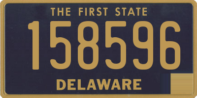 DE license plate 158596