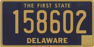 DE license plate 158602