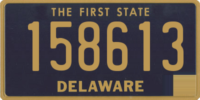 DE license plate 158613