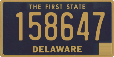 DE license plate 158647