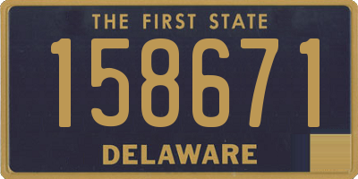 DE license plate 158671