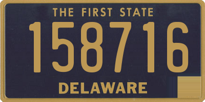 DE license plate 158716