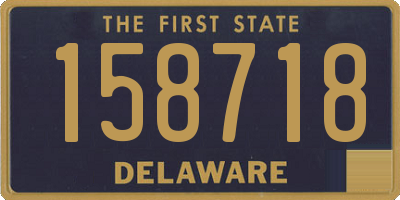 DE license plate 158718