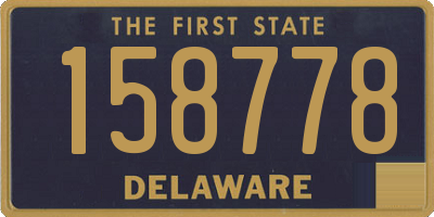 DE license plate 158778