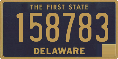 DE license plate 158783