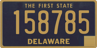 DE license plate 158785