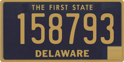 DE license plate 158793