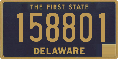 DE license plate 158801