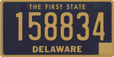 DE license plate 158834