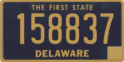 DE license plate 158837