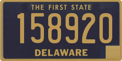 DE license plate 158920