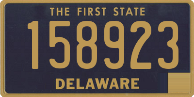 DE license plate 158923