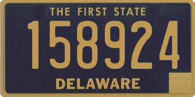 DE license plate 158924