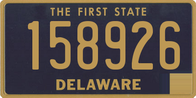 DE license plate 158926