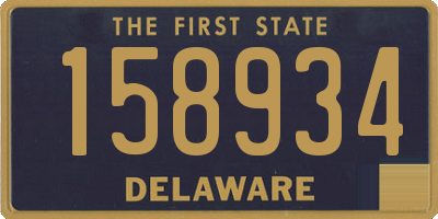 DE license plate 158934