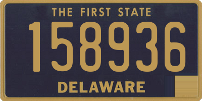 DE license plate 158936